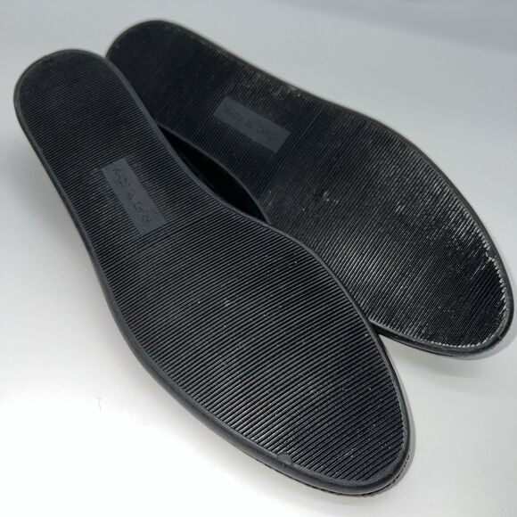 VTG NWOB Women's Flying Colors Black Corduroy Smoking Flats Almond Toe Shoes 8 - Picture 7 of 7